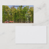 Bos van Shorea robusta & tractor op het platteland Visitekaartje (Voorkant / Achterkant)