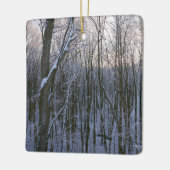 Bos van Snowy Trees Keramisch Ornament (Links)