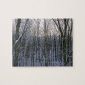 Bos van Snowy Trees Legpuzzel (Horizontaal)