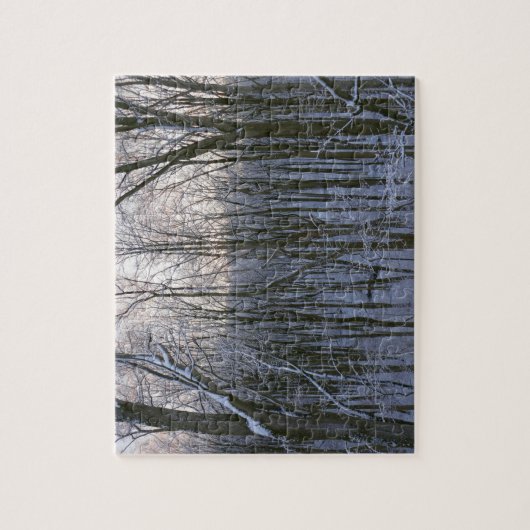 Bos van Snowy Trees Legpuzzel (Verticaal)