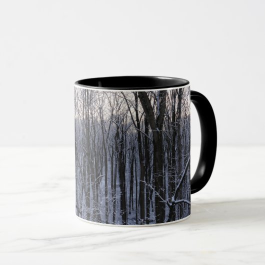 Bos van Snowy Trees Mok (Voorkant rechts)