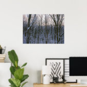 Bos van Snowy Trees Poster (Thuiskantoor)