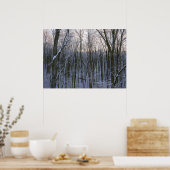 Bos van Snowy Trees Poster (Keuken)