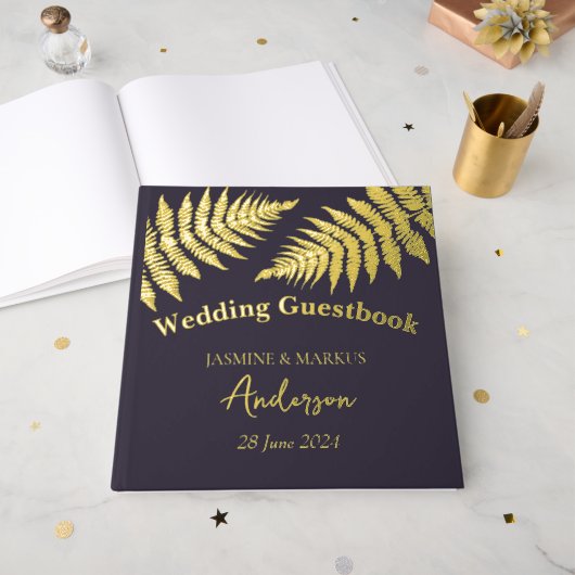 Bos varens buiten bruiloft gastenboek (Voorkant open)