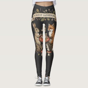 Bos Verzamelthee Feestje Bosdieren Vintage Leggings