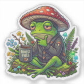 "Bos Vibe Kikker Sticker" Sticker (Voorkant)