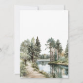 Bos Vijver Feest Van Leven Uitvaart Kaart (Achterkant)
