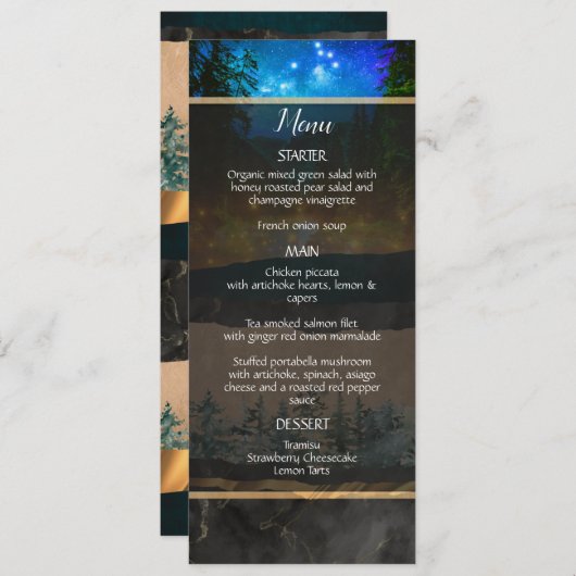 Bos Vlak Menu (Voorkant / Achterkant)