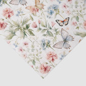Bos Vlinders en Bloemen Patroon Tissuepapier (Detail)