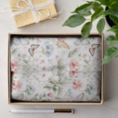 Bos Vlinders en Bloemen Patroon Tissuepapier (Geschenk)