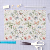 Bos Vlinders en Bloemen Patroon Tissuepapier (Craft)