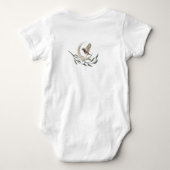 Bos vogel met fruit en een halve maan romper (Achterkant)