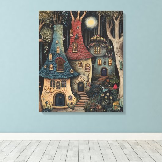 bos vol eigenzinnigheden canvas afdruk (Insitu (Houten vloer))