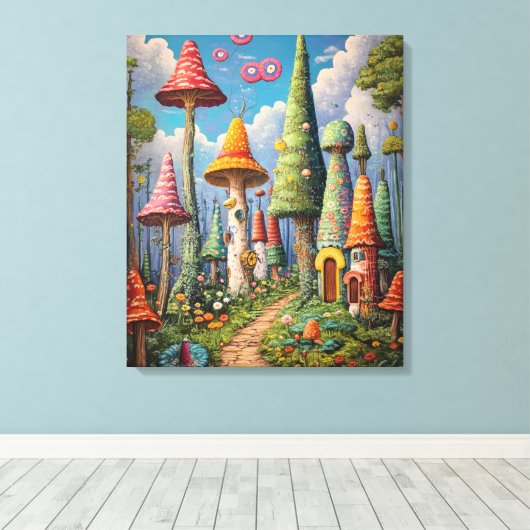 bos vol eigenzinnigheden canvas afdruk (Insitu (Houten vloer))