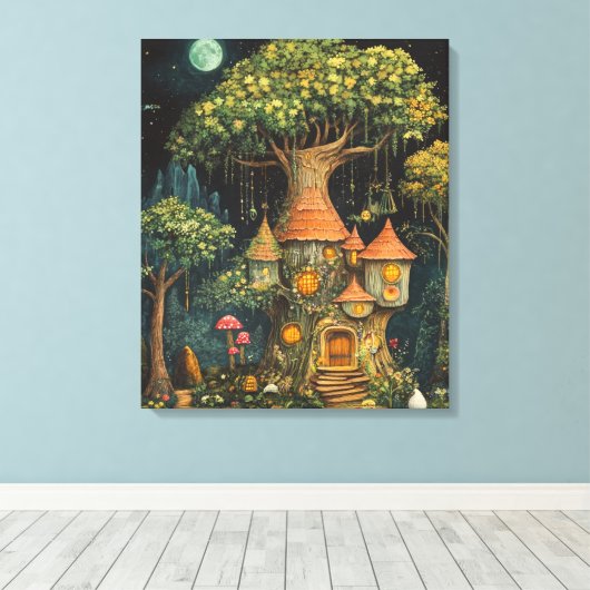 bos vol eigenzinnigheden canvas afdruk (Insitu (Houten vloer))