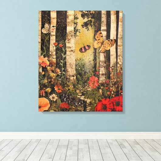 bos vol eigenzinnigheden canvas afdruk (Insitu (Houten vloer))