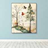 bos vol eigenzinnigheden canvas afdruk (Insitu (Houten vloer))