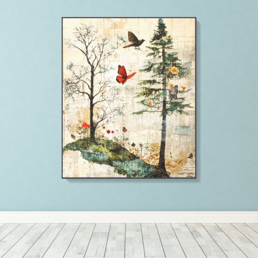 bos vol eigenzinnigheden canvas afdruk (Insitu (Houten vloer))