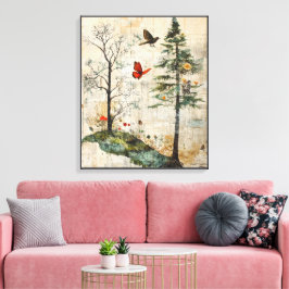 bos vol eigenzinnigheden canvas afdruk