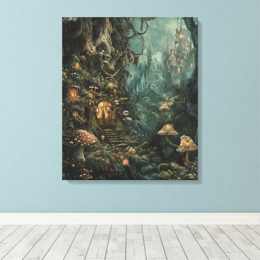 bos vol eigenzinnigheden canvas afdruk (Insitu (Houten vloer))