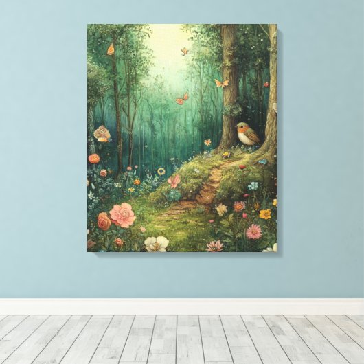 bos vol eigenzinnigheden canvas afdruk (Insitu (Houten vloer))