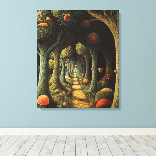 bos vol eigenzinnigheden canvas afdruk (Insitu (Houten vloer))