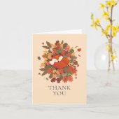 Bos Vos Jongste Slaapt Thank You Kaart (Gele Bloem)