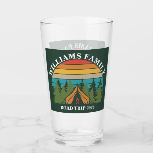 Bos vrienden Sunset Camping Tent Glas (Voorkant)