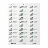 Bos Waterverf Berg Meer Retouradres Etiket (Full Sheet)