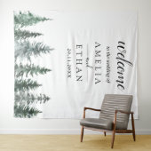 Bos Waterverf Bruiloft Wandkleed (In Situ (horizontaal))