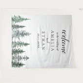 Bos Waterverf Bruiloft Wandkleed (Voorkant (horizontaal))