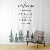 Bos Waterverf Bruiloft Wandkleed (In situ)