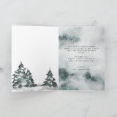 bos | Waterverf Foto Kerst Kaart (Binnen)