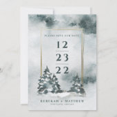 bos | Waterverf Foto Save The Date (Achterkant)