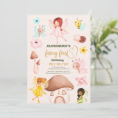 Bos Waterverf Groene Fee Eerste Verjaardag Kaart (Staand voorkant)