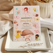 Bos Waterverf Groene Fee Eerste Verjaardag Kaart