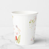 Bos Waterverf Groene Fee Eerste Verjaardag Papieren Bekers (Rechts)