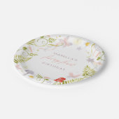 Bos Waterverf Groene Fee Eerste Verjaardag Papieren Bordje (Gekanteld)