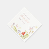 Bos Waterverf Groene Fee Eerste Verjaardag Servet (Hoek)