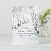 bos | Waterverf van het berkenbos Kaart (Staand voorkant)