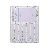 Bos wilde bloem weekmenu planner notitieblok (Linkerzijde)