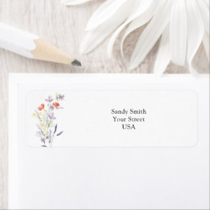 Bos wilde bloemen etiket