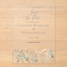 Bos Wilde Bloemen Save the Date Aankondiging