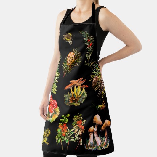 Bos, wilde paddenstoelen schort (Insitu)