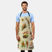 Bos, wilde paddenstoelen schort (Gedragen)