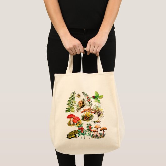 Bos, wilde paddenstoelen tote bag (Voorkant (product))
