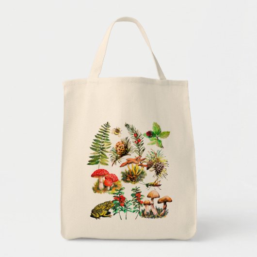 Bos, wilde paddenstoelen tote bag (Voorkant)