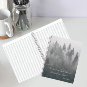 Bos Wildernis Foto met John Muir Citaat Notitieboek