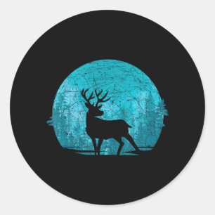 Bos Wildlife Dierenvriend Herten Bomen in de openl Ronde Sticker