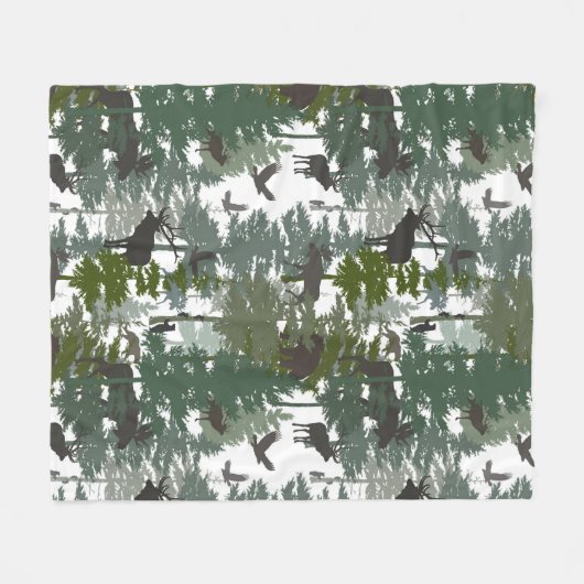 Bos Wildlife Fleece Deken (Voorkant (Horizontaal))